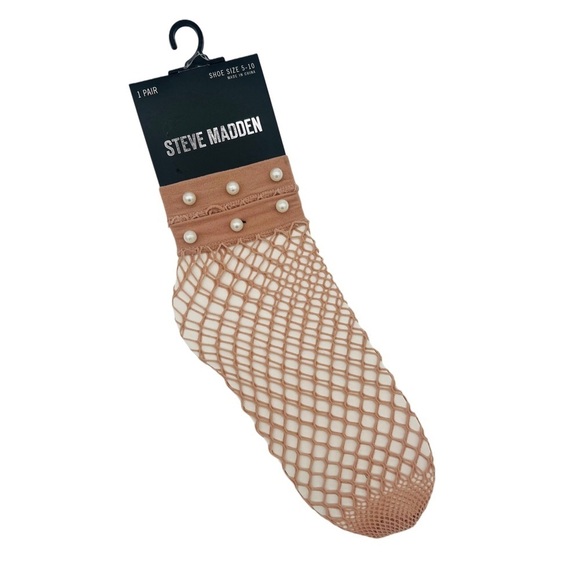 Steve Madden Fishnet Pearl Socks - Picture 1 of 2